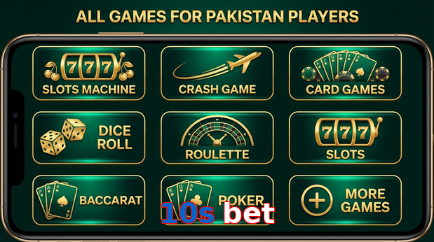 Main screen of 10S Bet games page for PK players